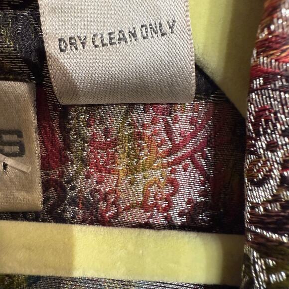 Chico's Metallic Floral Jacket Sz 3/XL - Picture 6 of 12